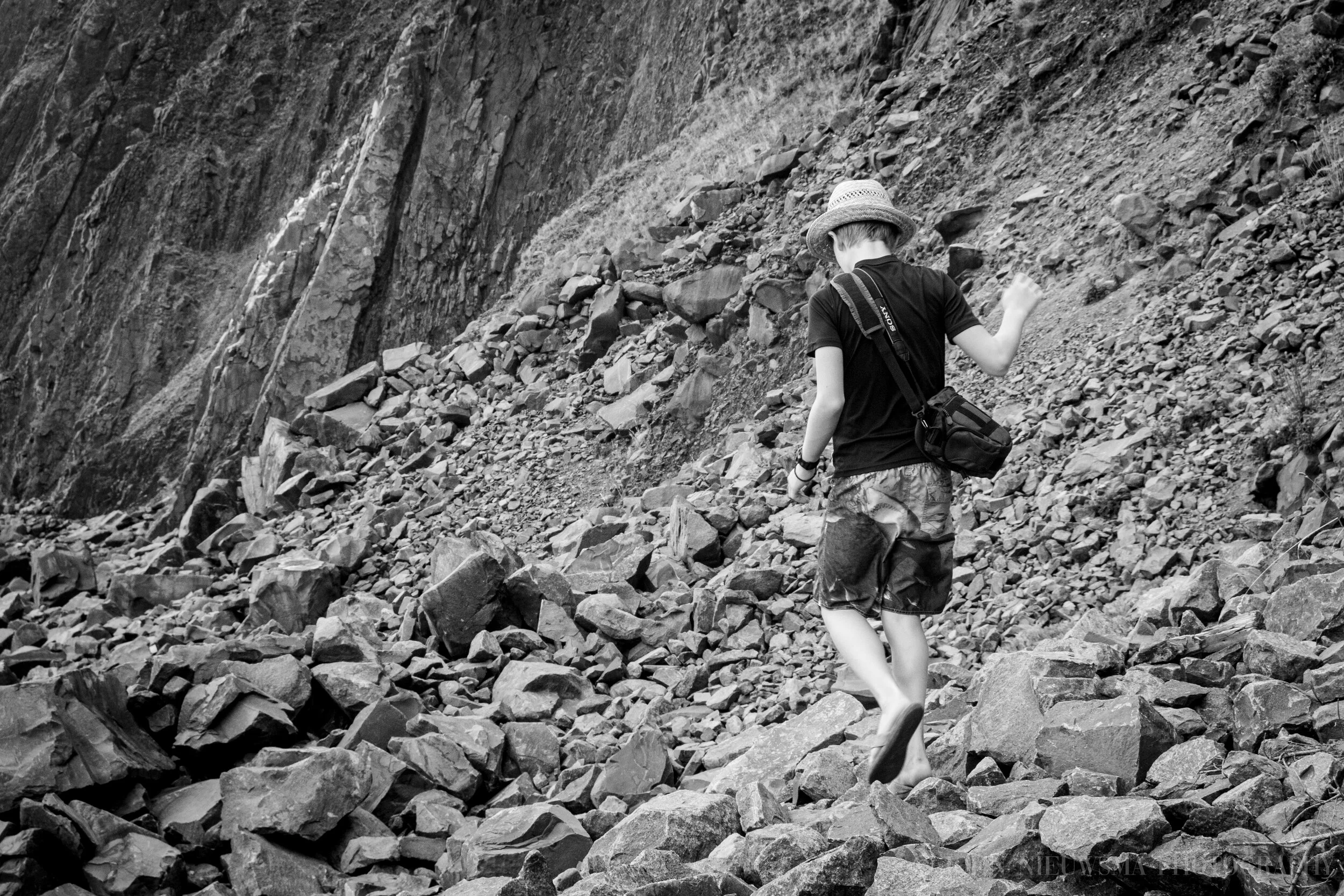 Thomas ventures along the Neahkahnie shore