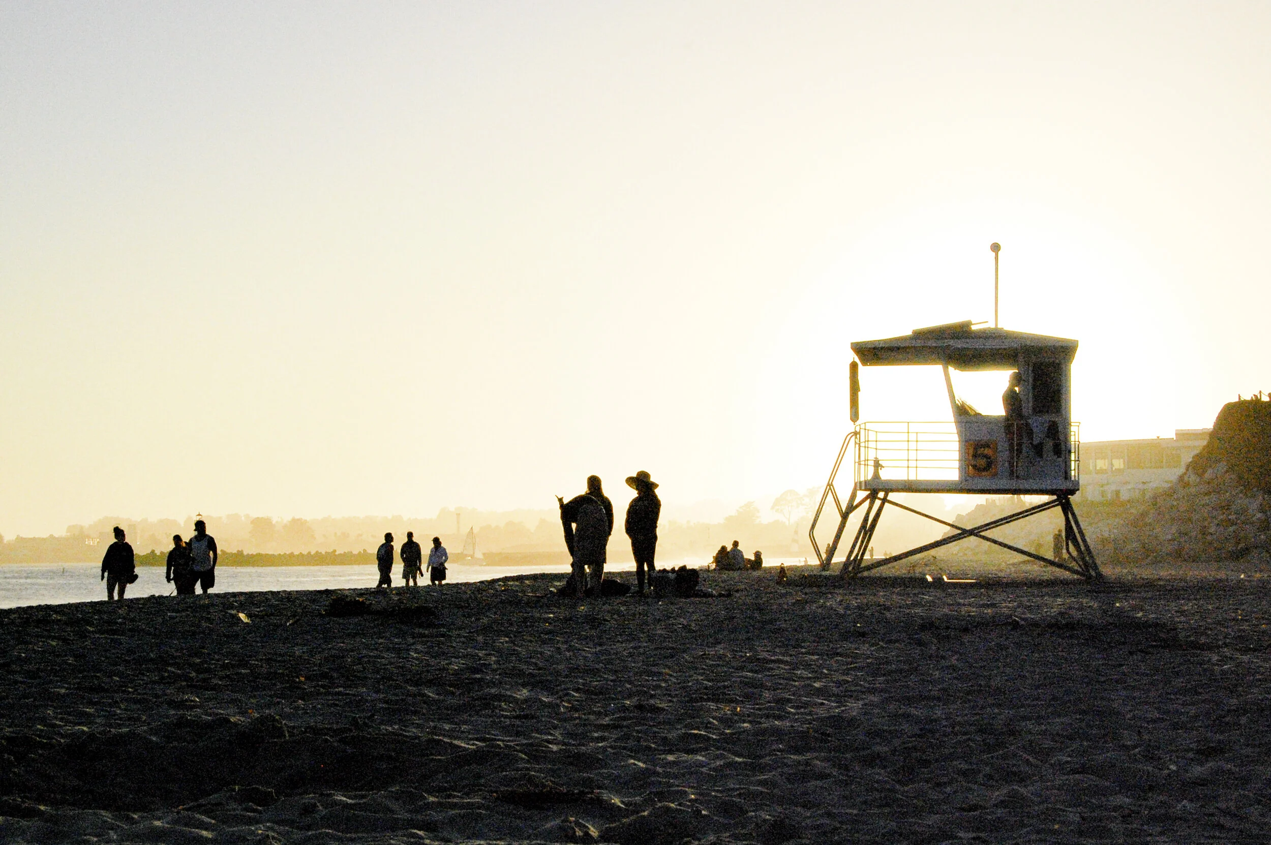 Lifeguard finishes shift overlooking the Santa Cruz coast