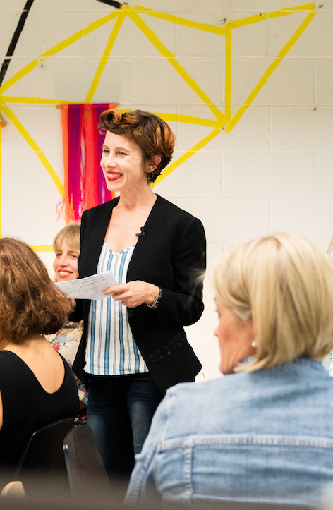 Image courtesy Sophie Saville, #SoSavy , Carli Leimbach & Vibewire, at November’s storytelling workshop MAKING HERSTORY.