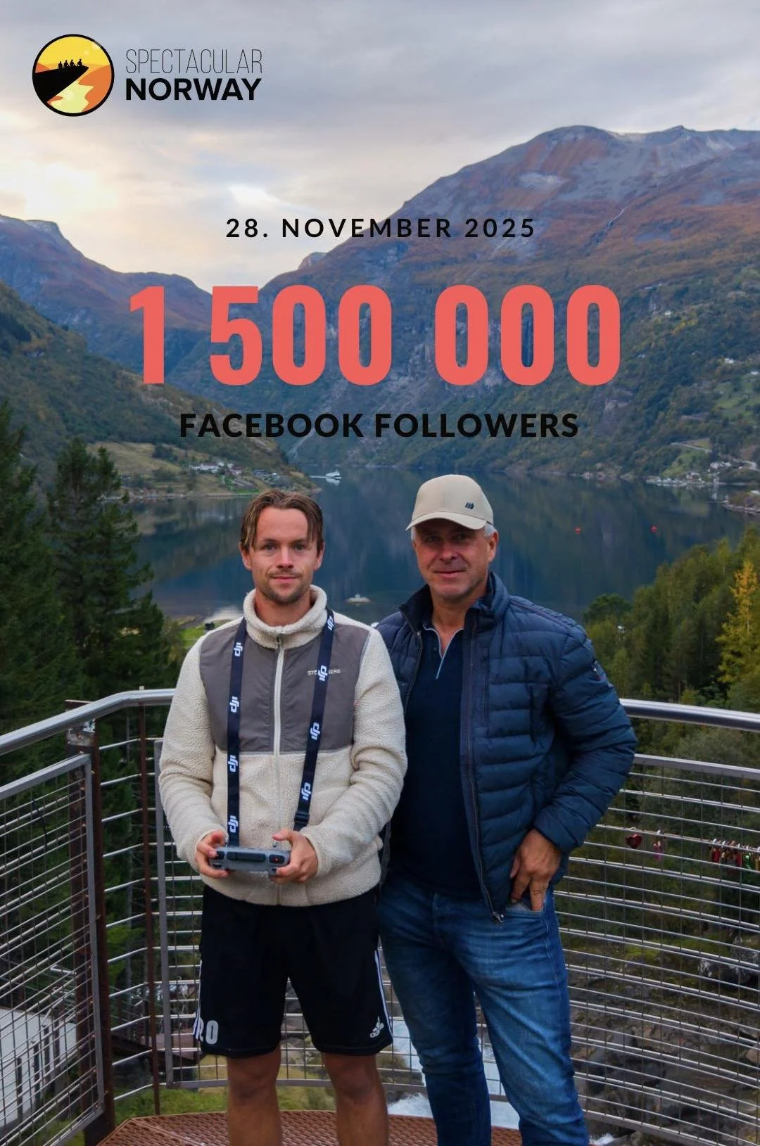 1,5 millioner følgere på facebook