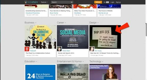 We were pretty stoked when our presentation hit the Slideshare.net Homepage as featured content in the Design category.