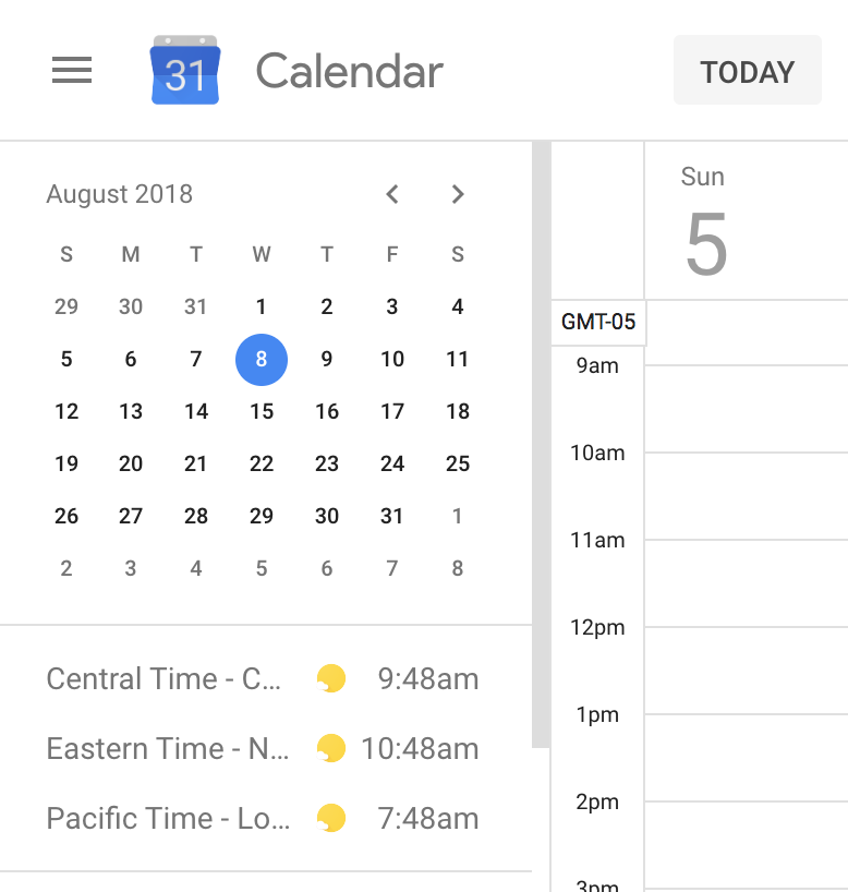 How to View Time Zones in Google Calendar