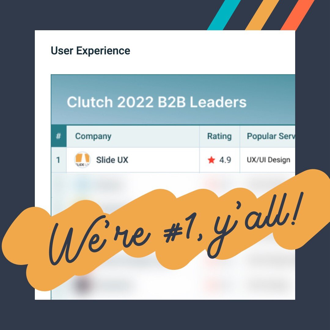 Our friends over at @clutchco_official dropped some year-end awards today, and we&rsquo;re thrilled about what we learned...

Not only are we the #1 UX Agency of 2022, topping over 18k firms offering UX services globally, but we're also in the top 10