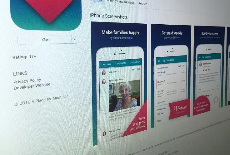 app store listing screen