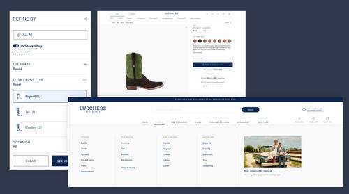 Screenshot of the Lucchese Bootmaker