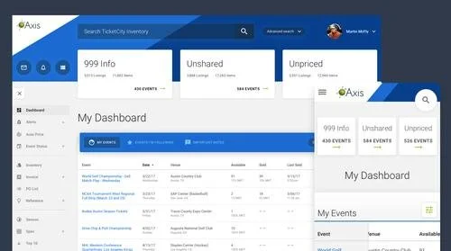 Screenshot of the TicketCity internal pricing tool