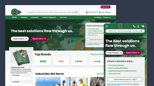 centro website screenshot
