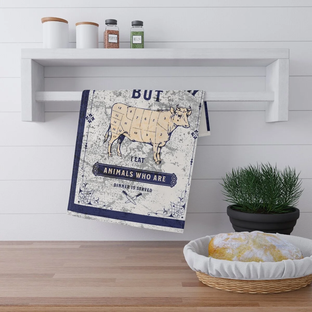 "Not a vegetarian" Kitchen Towel