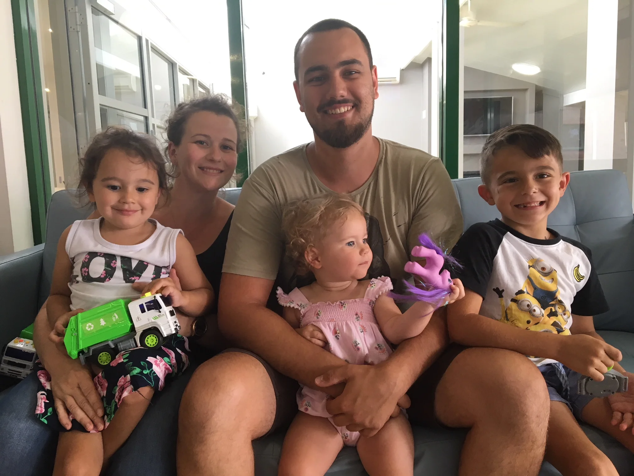 Indie-Rose, Christine, Tim, Eva, and Leo