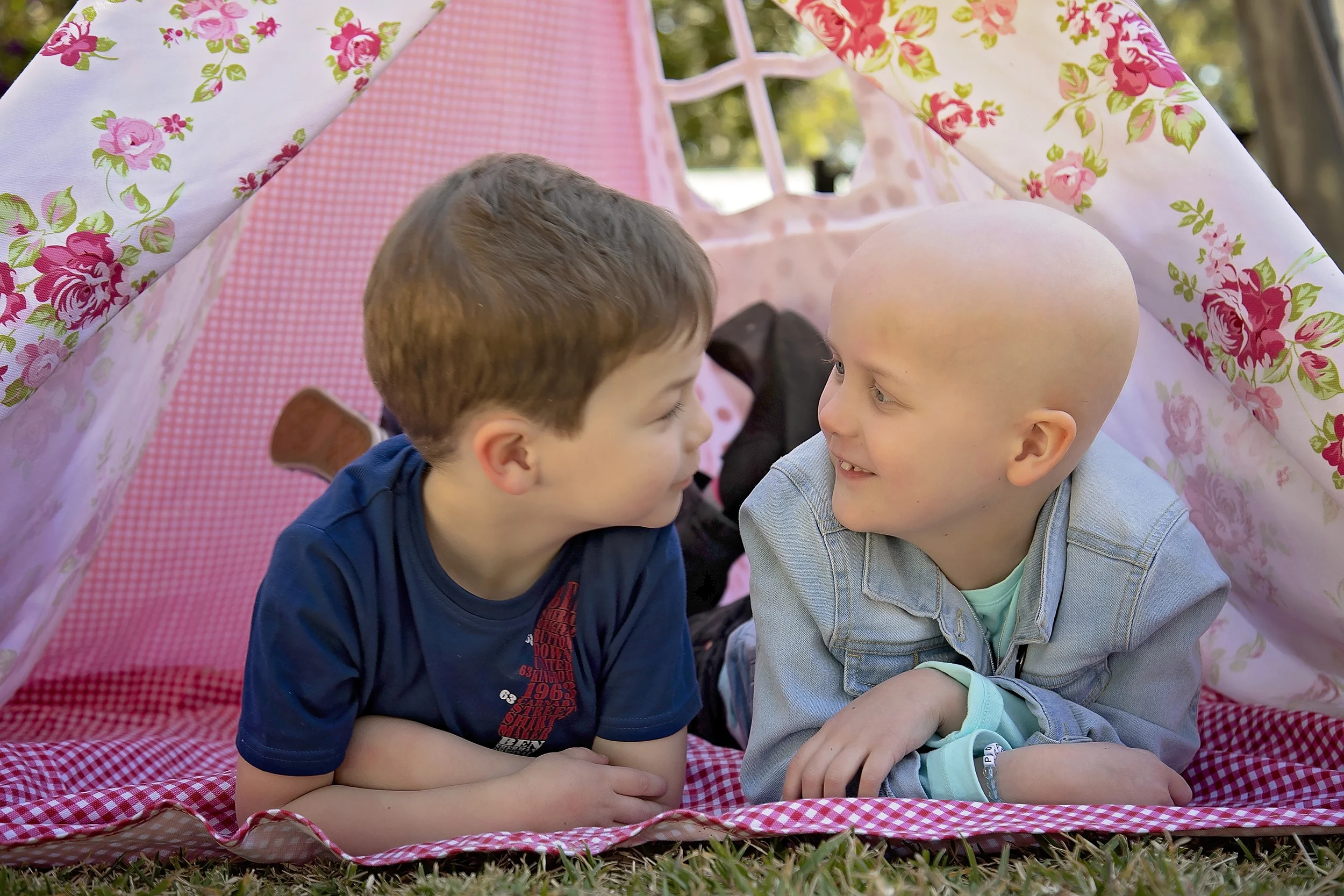 Poppy with her brother Percy