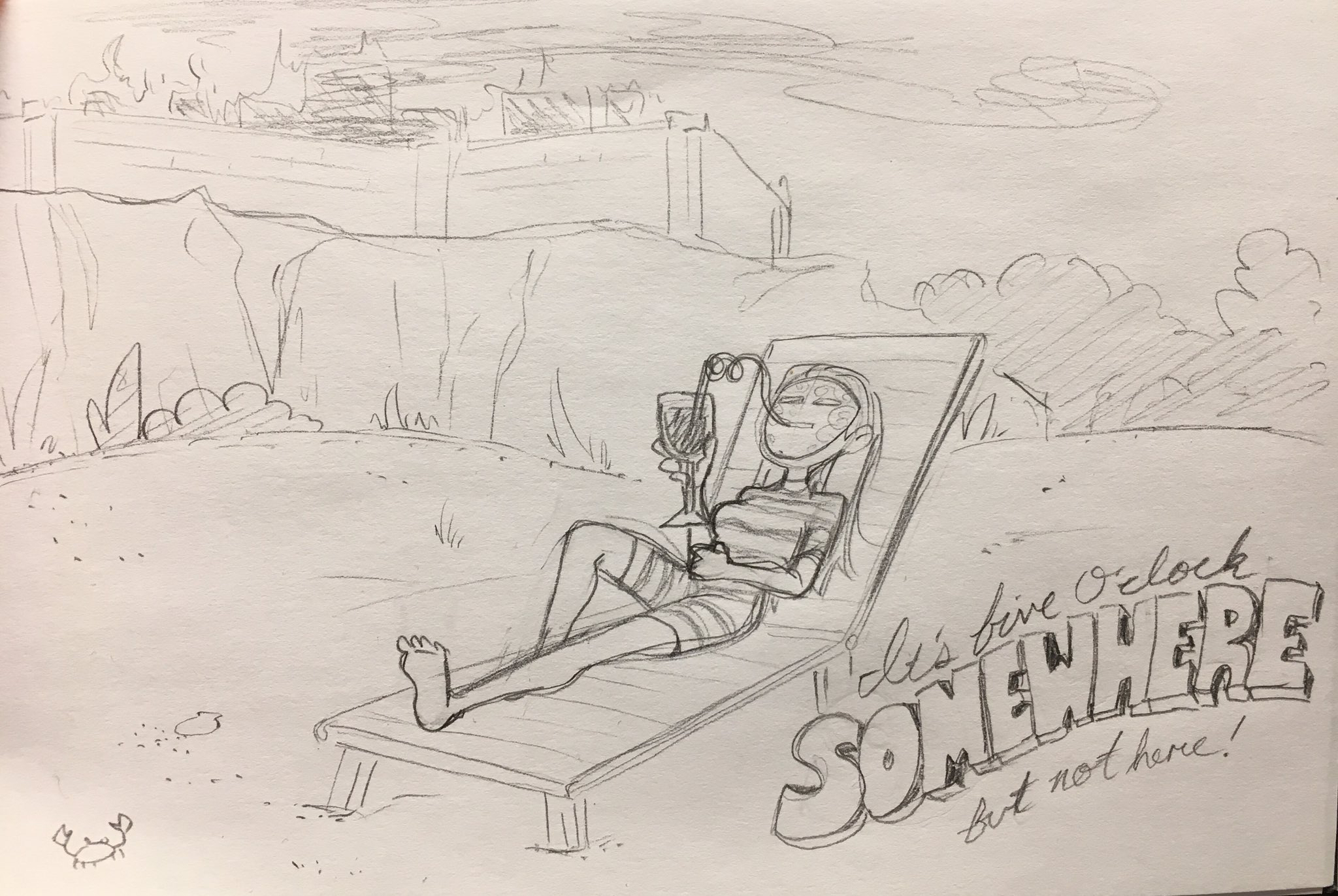 It’s five o’clock somewhere…but not here! Art by the amazing @ NatRoze . https://natroze.portfoliobox.net/