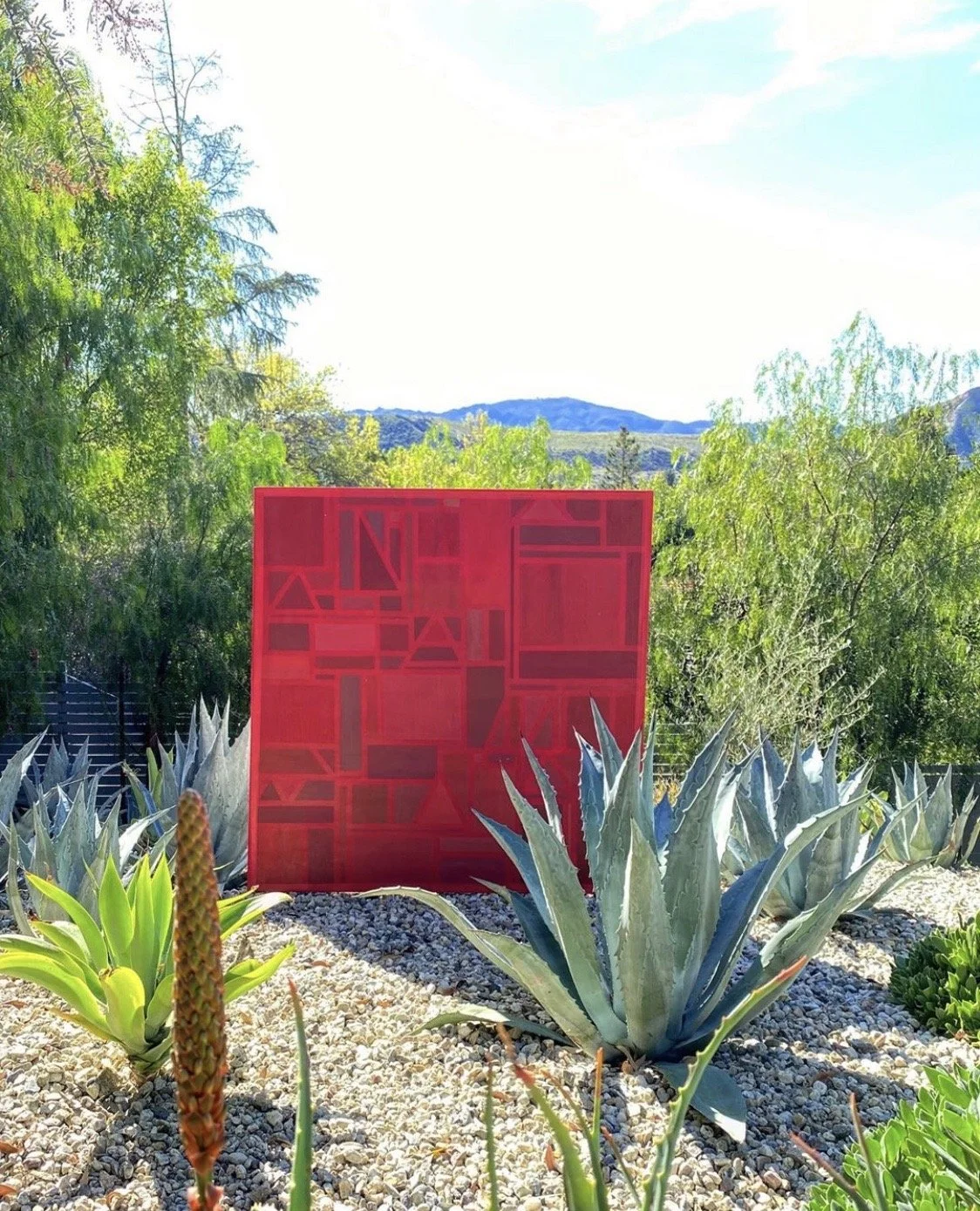  RED  OCT 2017, 4X4ft, OIL &amp; ACRYLIC ON CANVAS, MADE IN NY, NY 