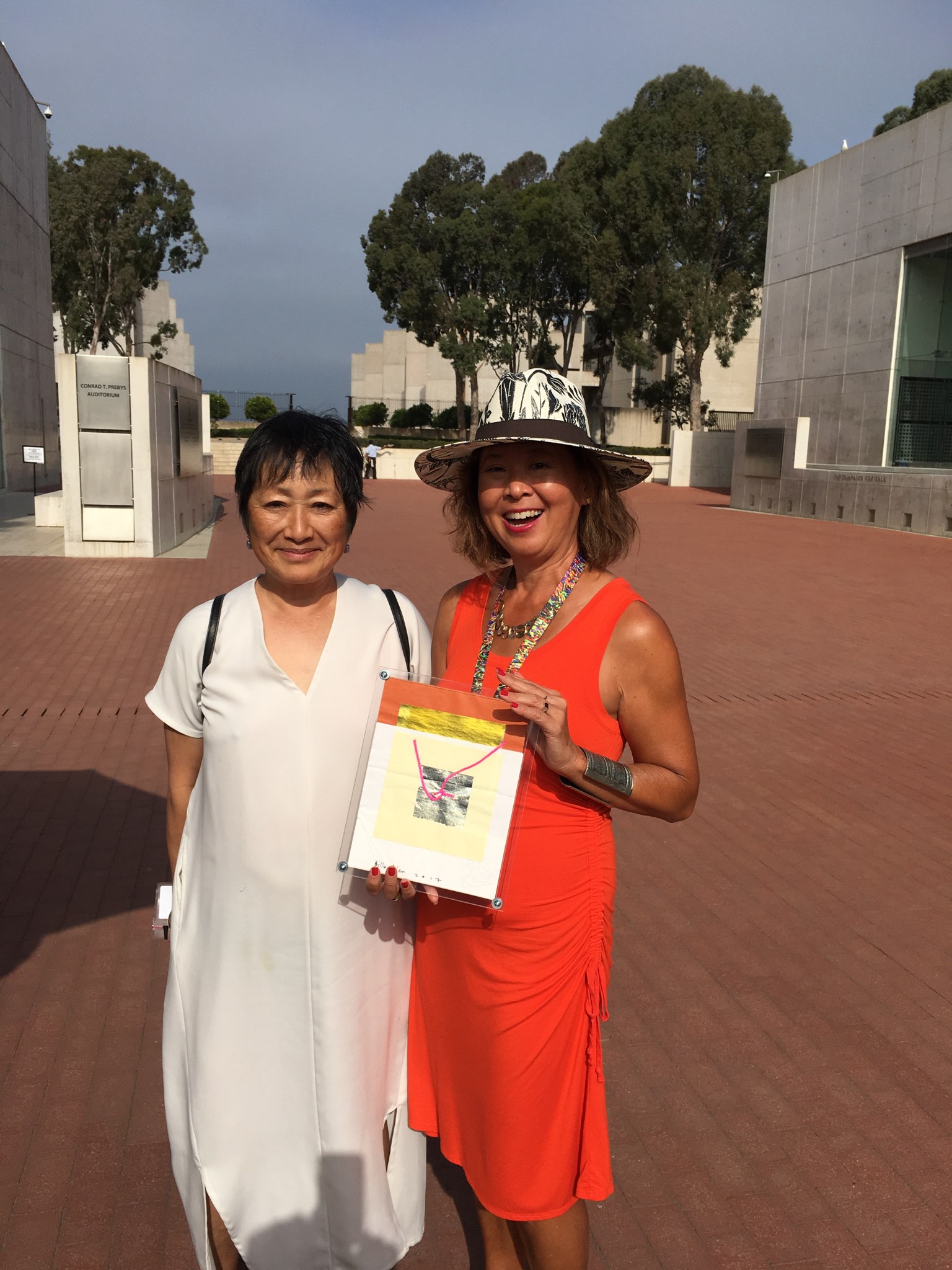 with Billie Tsien and the napkin sketch at Salk