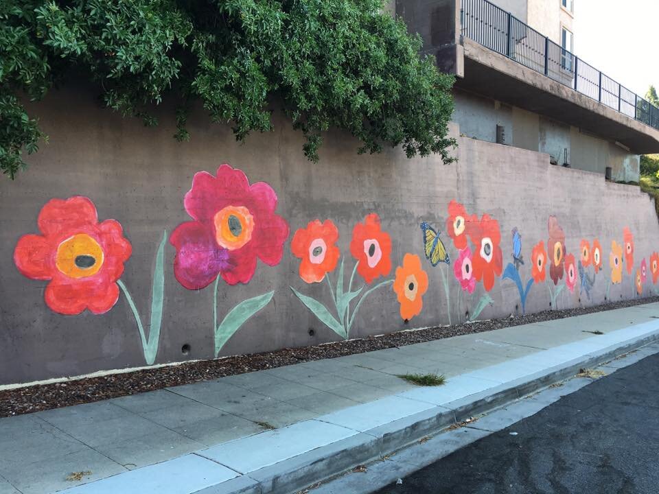  Flower Garden Wall on Reynard Way in Mission Hills, San Diego 