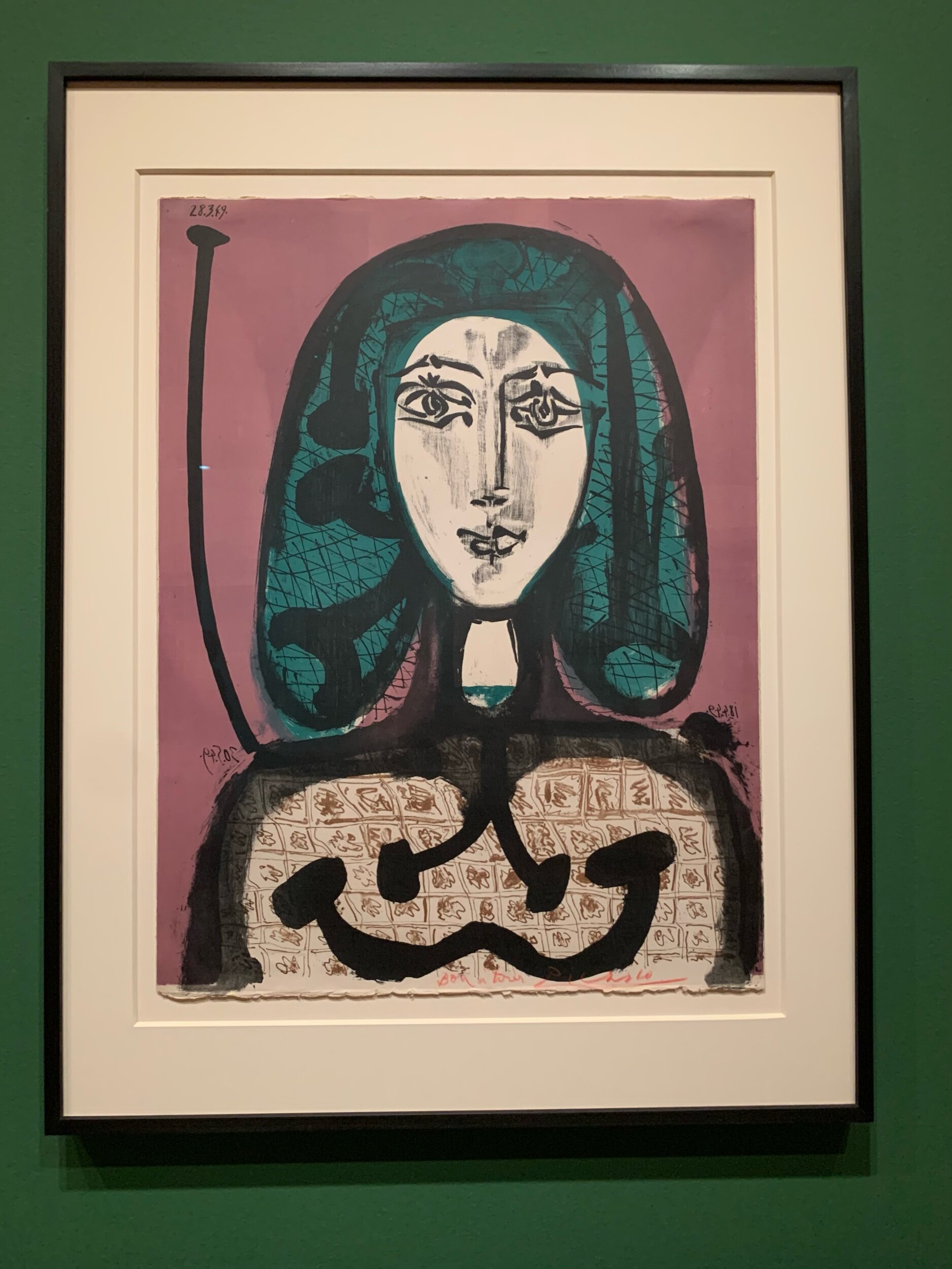    Woman with a Hairnet , 1956 Color transfer lithograph  