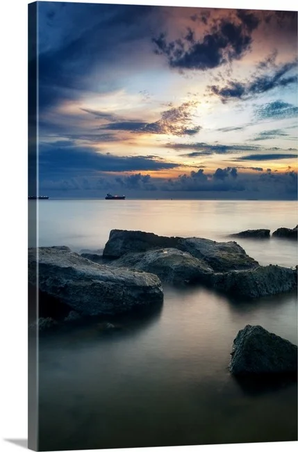 Seawall Sunrise - Galveston Texas