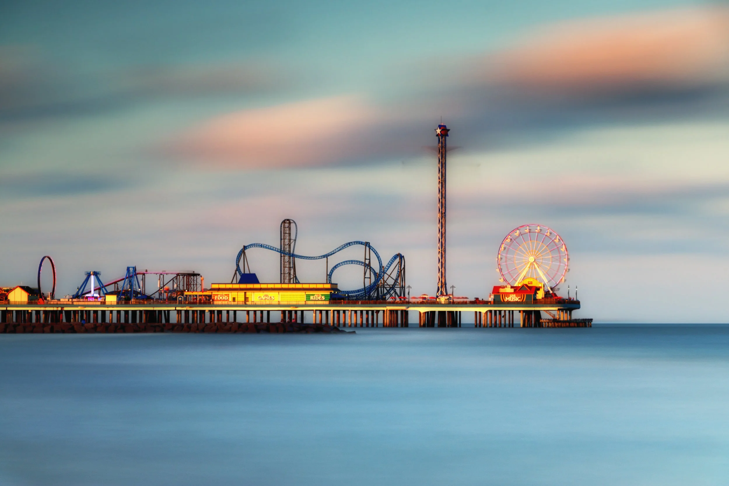Galveston's Pleasure Pier - Galveston Texas