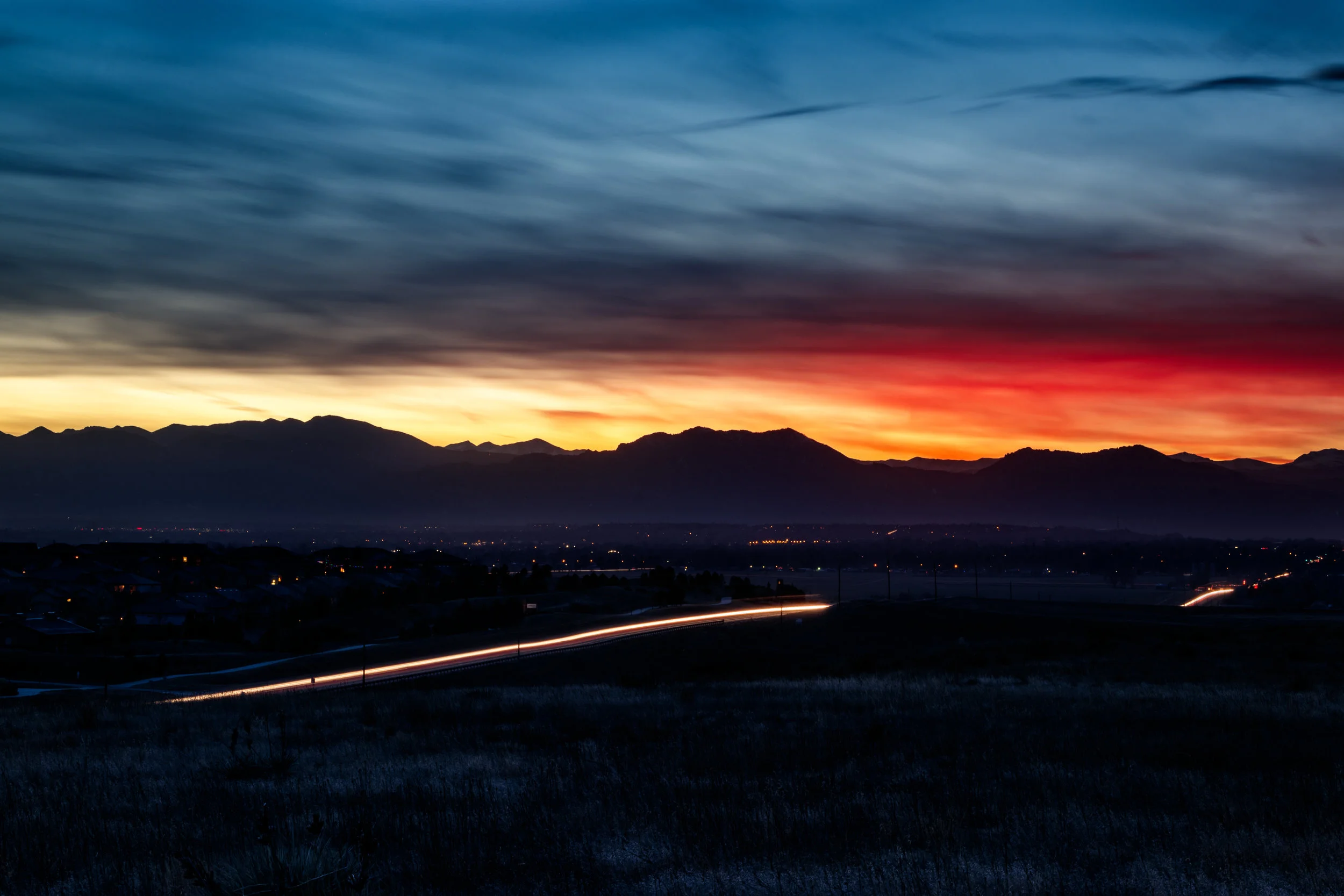 Rush Hour Sunset - Erie Colorado