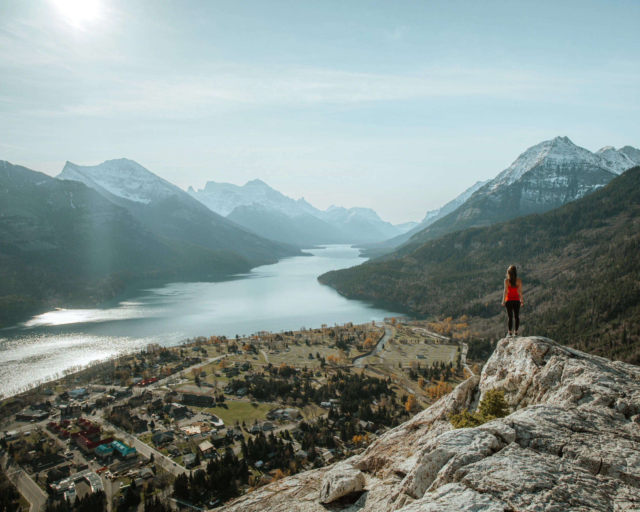 Catching morning light from the summit of Bear's Hump. 