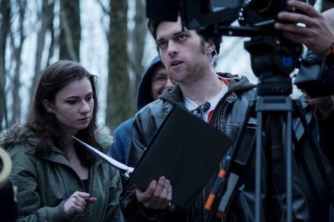 Matt Cronin (Director) giving a note to Alex Probst