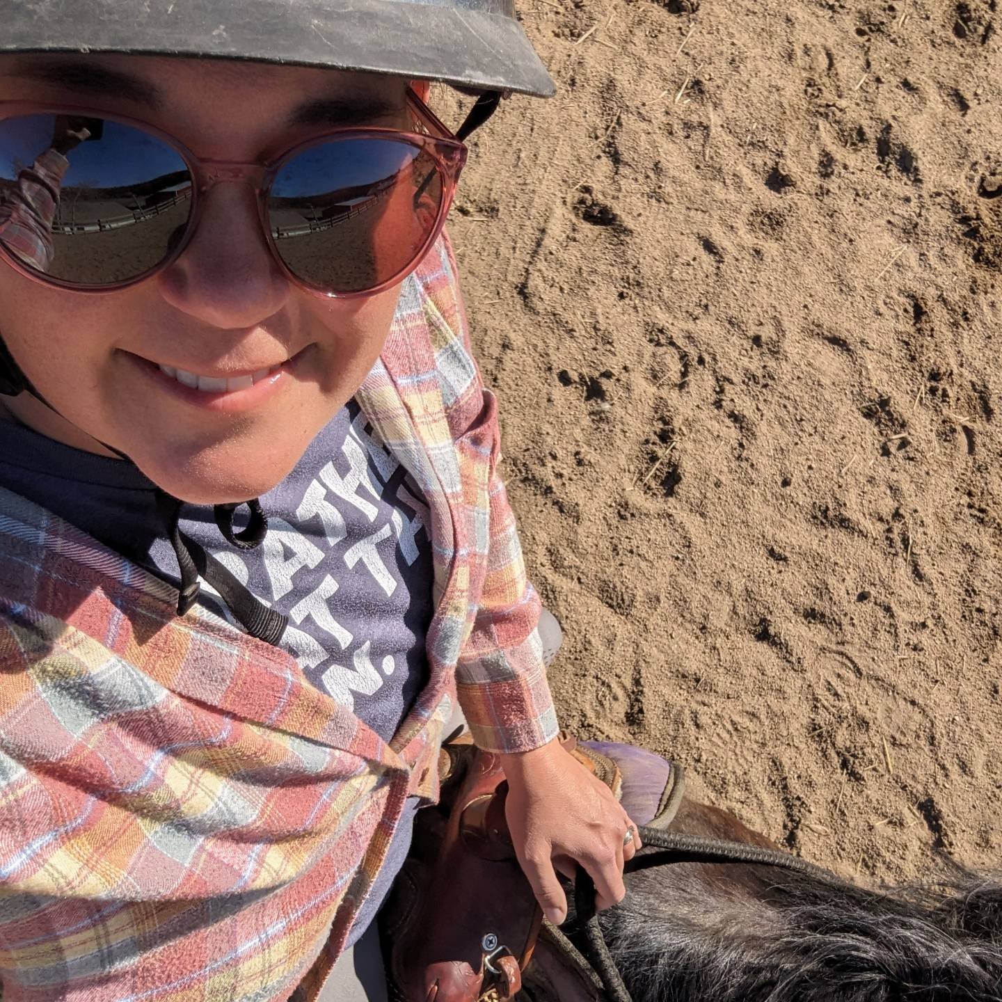 Finally dusted off the saddle for 2024.....well, at least my butt dusted the seat off 🤣 even did a little loping. He's such a good boy. Loves his post-ride roll and it makes him sparkle from all the mica ❣️ #coloradogeology #horsemom #dustoffthesadd