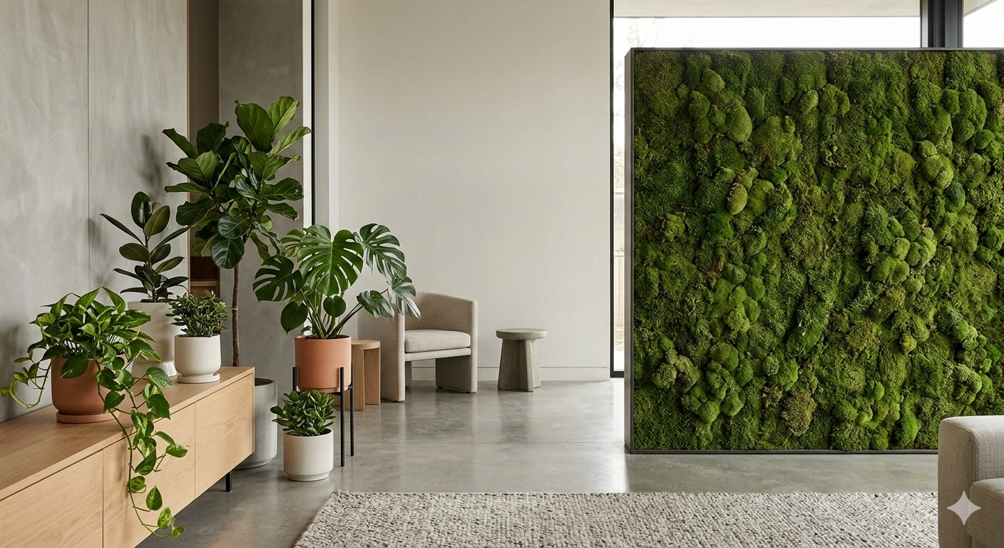 Living Plants vs Preserved Moss: Which Is Better for Interior Design?