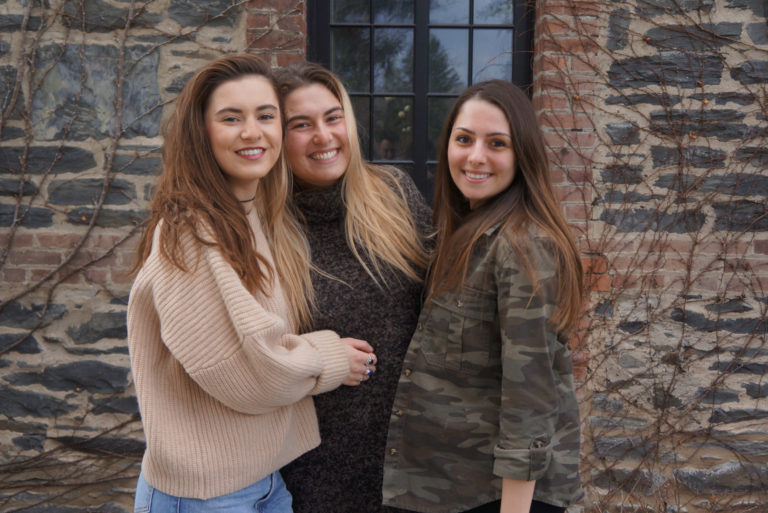 Left to Right: Eliza Patterson '18, Tara Guaimano '20, and Gabriella Gamba, '17.