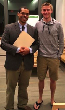 Marist Circle reporter, Brian Edsall, with Dr. Peraza