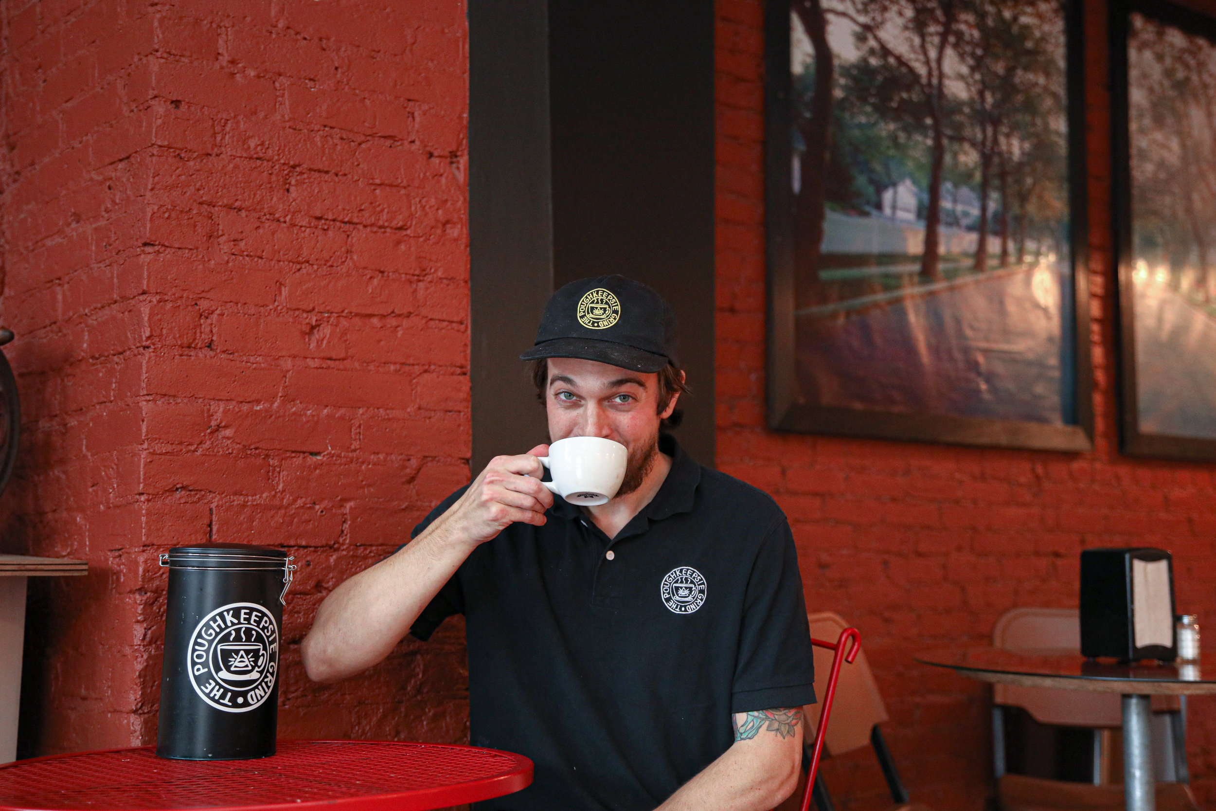Patrick McGuire, Owner of The Poughkeepsie Grind. Photo by Gabriella Ricciardi, @ricciardiphotography on Instagram