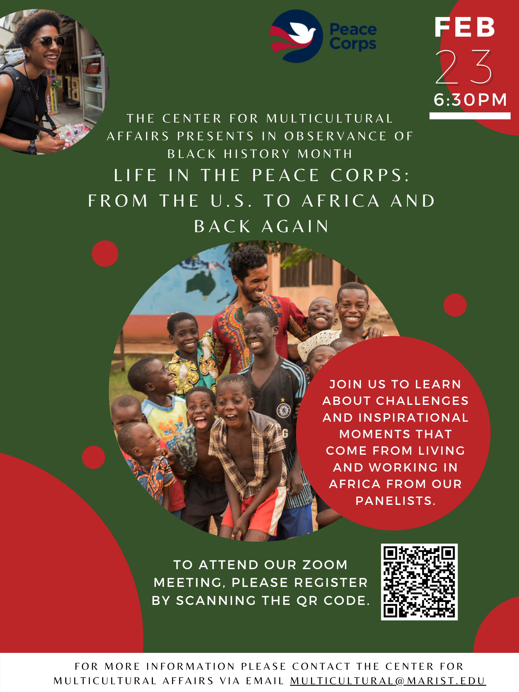Center for Multicultural Affairs Honors Black History Month With Life in The Peace Corps Event