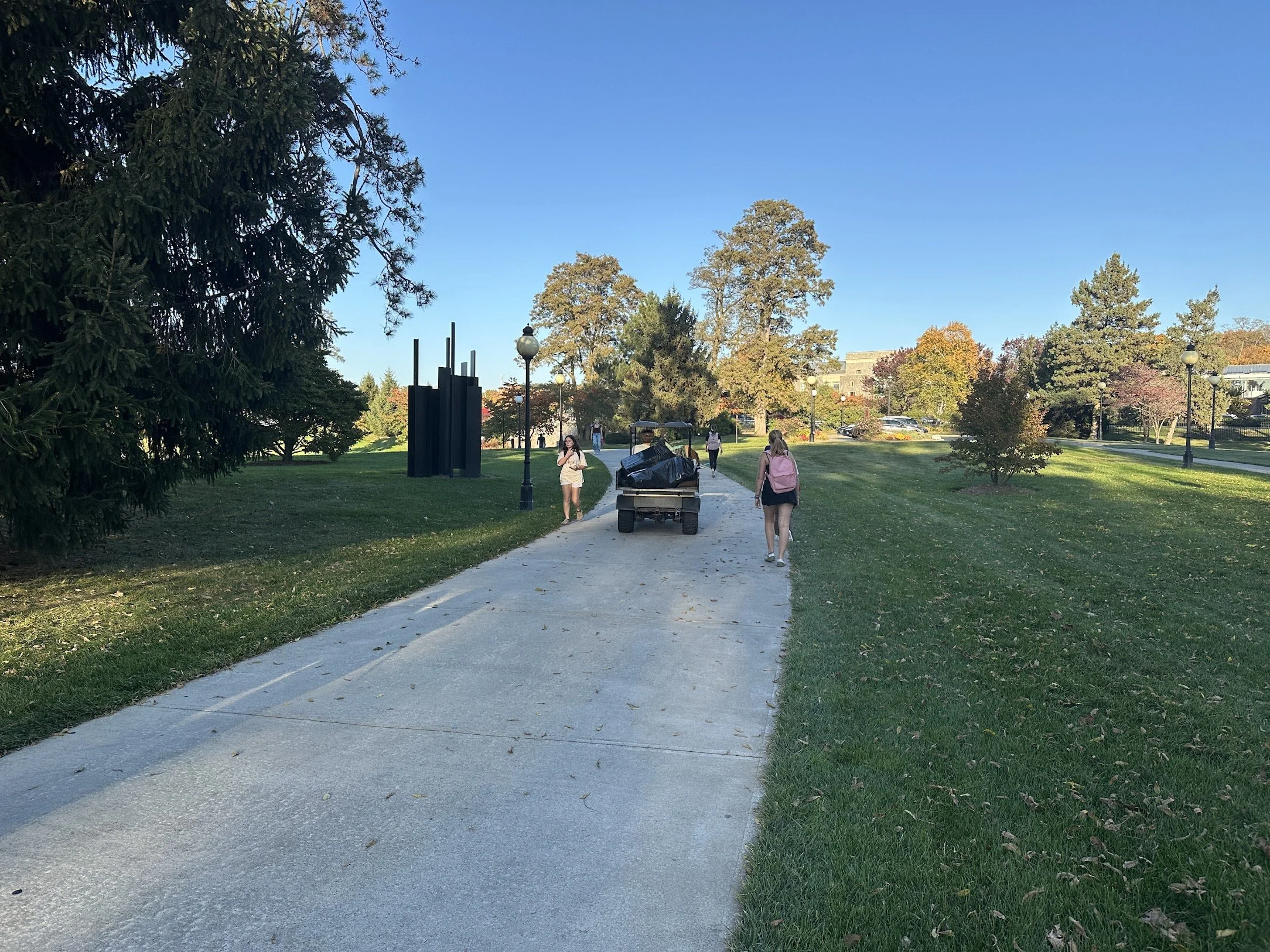Brave Students Dodge Golf Carts, Scooters on Campus