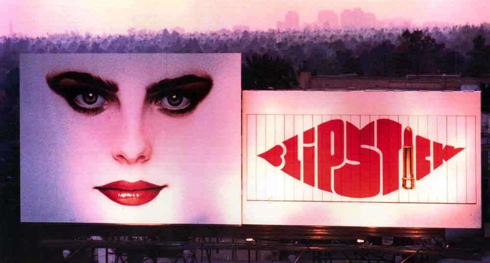 Los Angeles billboard for the movie Lipstick (1976) by Sandy Dvore.