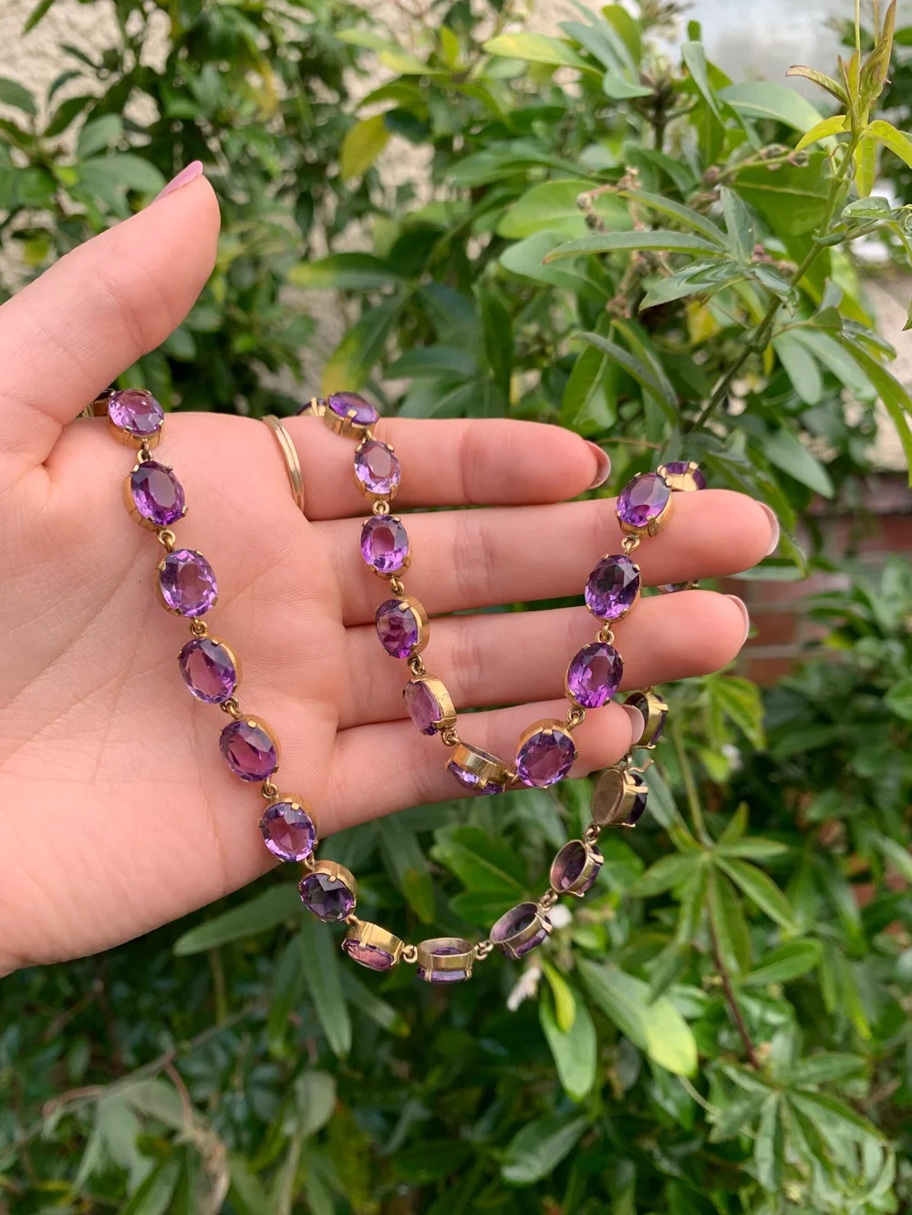 Amethyst riviere necklace outlet