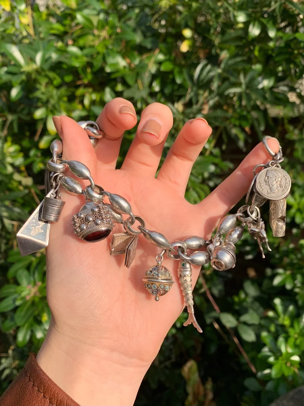 charm bracelet silver