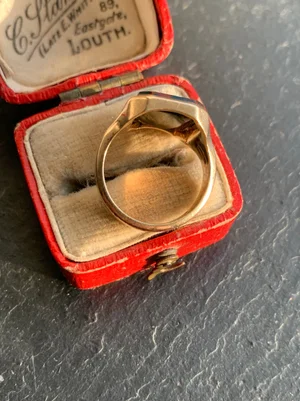アクセサリー 9ct Bloodstone ring Birmingham 1942 9ct Bloodstone ring Birmingham 1942