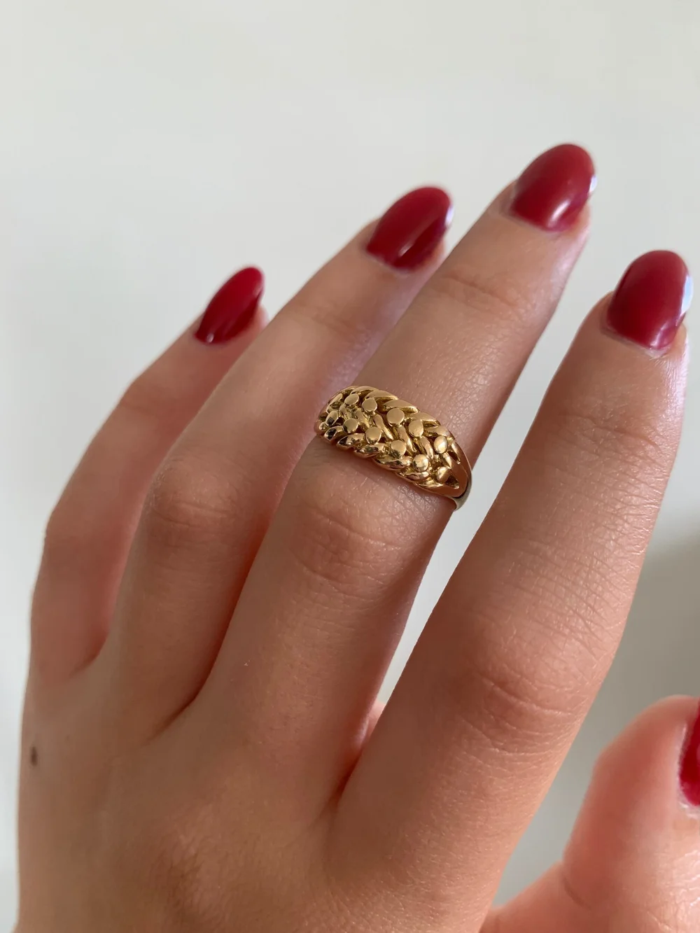 Antique 18ct Yellow Gold Chunky Keeper Ring Gembank1973