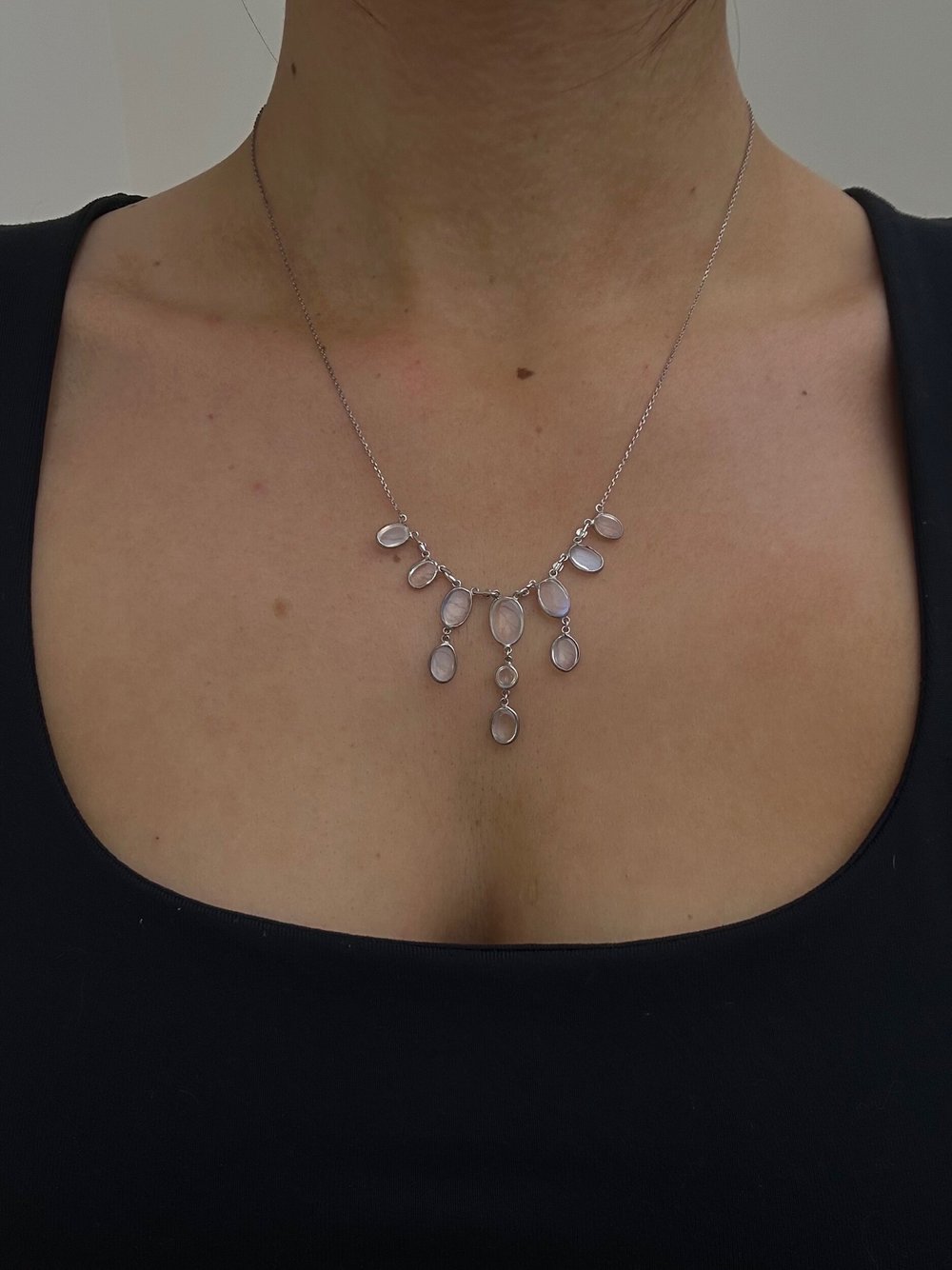 Moonstone Necklace Drop By Drop Brown Necklace Paparazzi Paparazzi