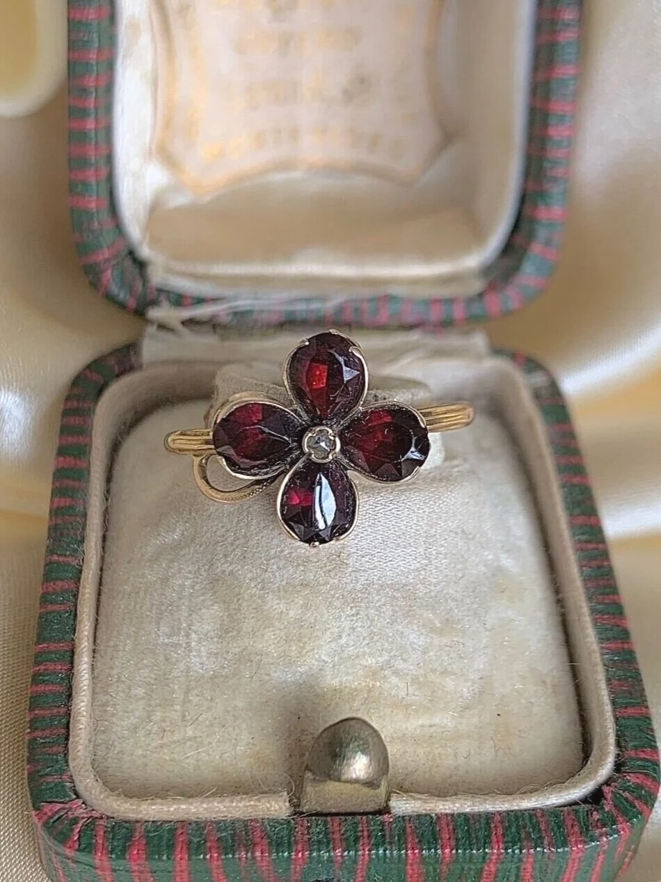 Antique clearance pansy ring