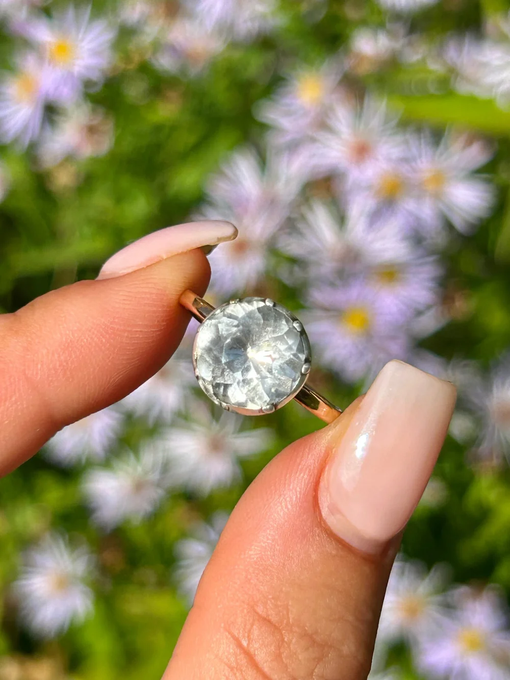 Rock shop crystal ring