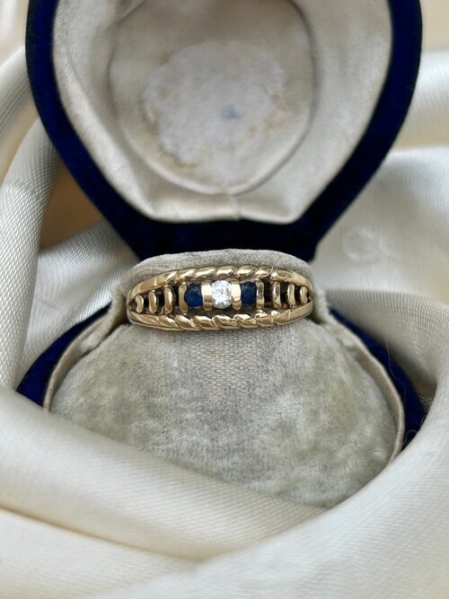 Schilling Platinum, Rectangular Emerald and Diamond Ring, Cocktail Ring | Gemstone Ring, Size 5 3/4, Vintage Jewelry