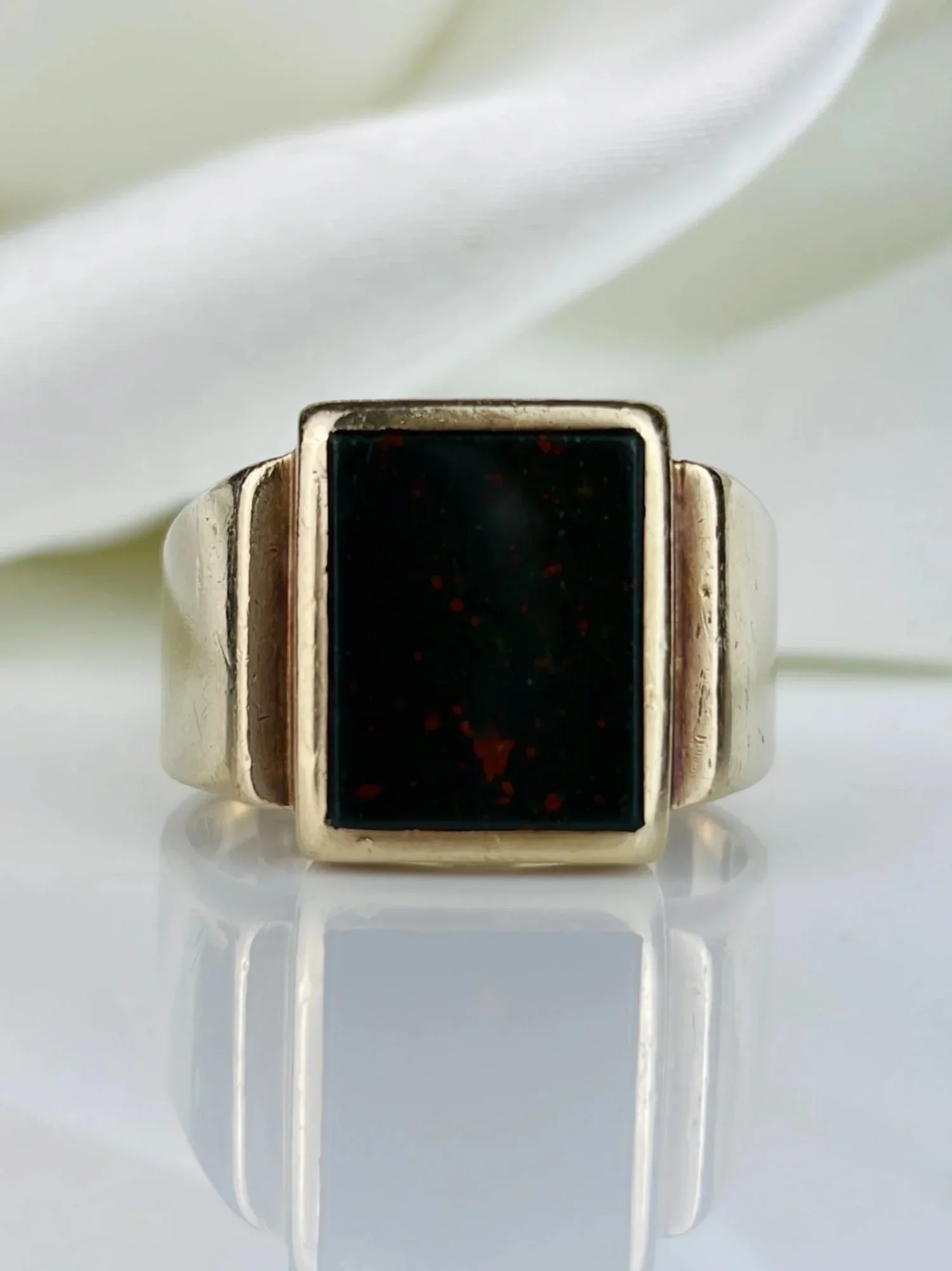 CHUNKY BLOODSTONE SIGNET - £480