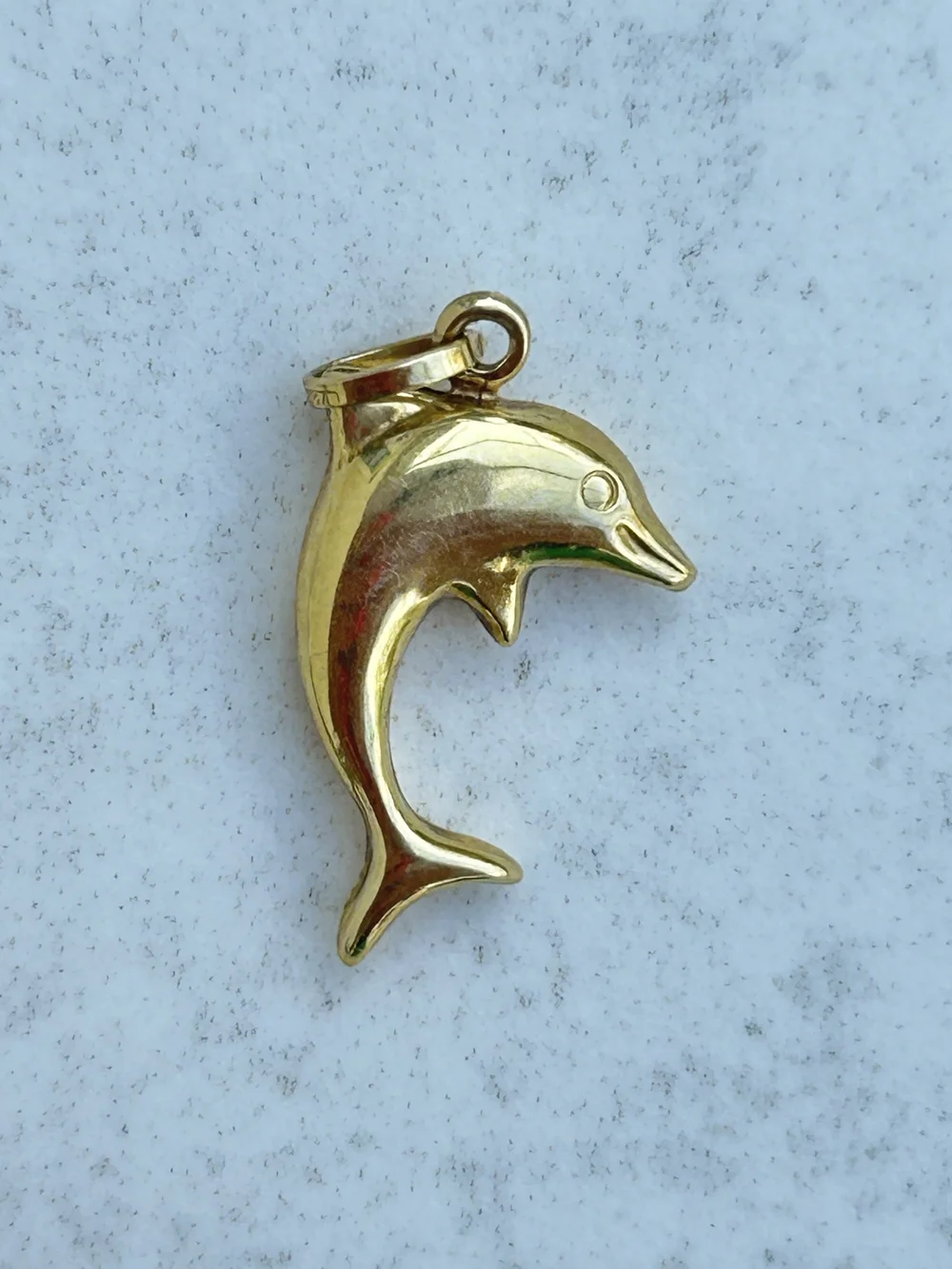Dolphin Italian Charm Bracelet Link - Gold Plated 9mm Stainless Steel
