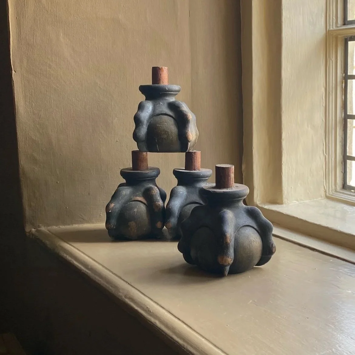 Collection of 4 Wooden Furniture Paws