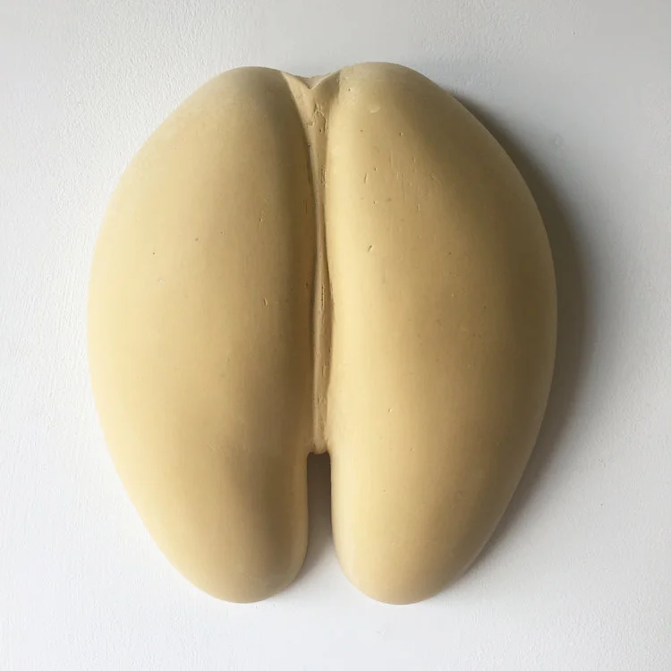Tinted Plaster Coco de Mer Sculptures 'Lemon'