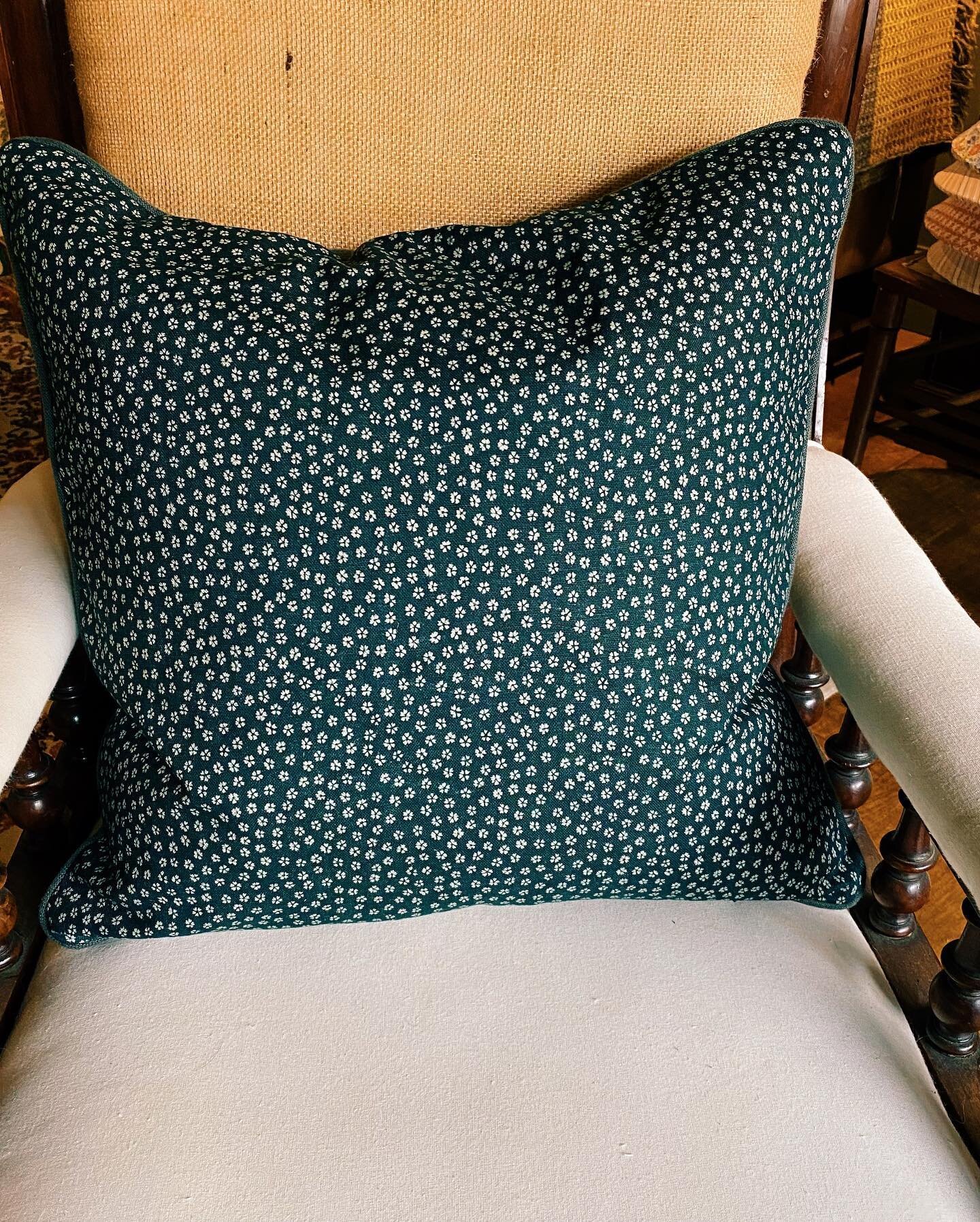 Now available. 

20 x 20&rdquo; scatter cushion faced in Robert Kime &lsquo;Yozakura&rsquo; cotton / linen mix, backed and piped in a complementary dyed linen with plush feather insert.

Made at Noble using fabric remnants left over from the upholste