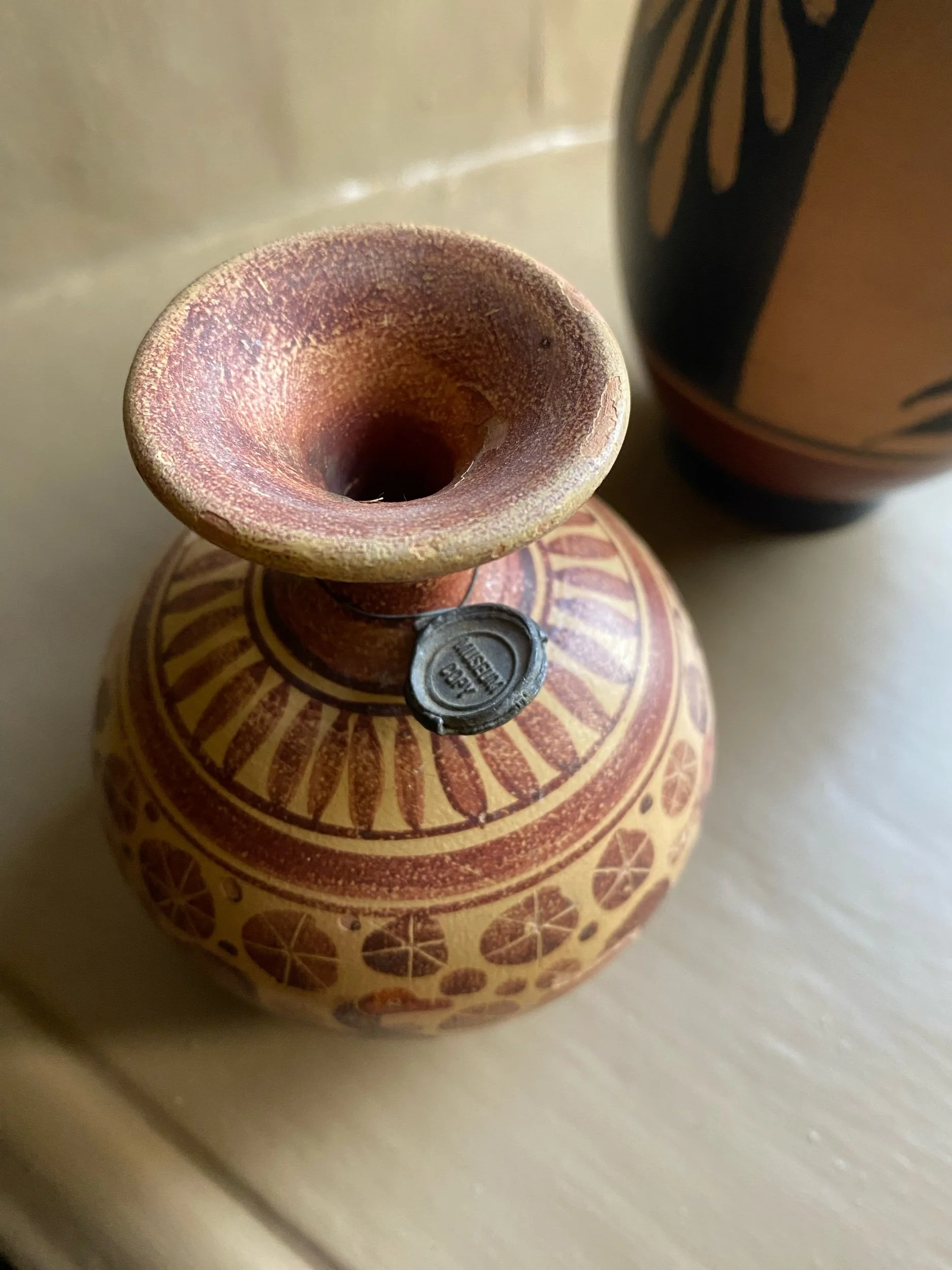 2 Small Museum Copy Greek Pots