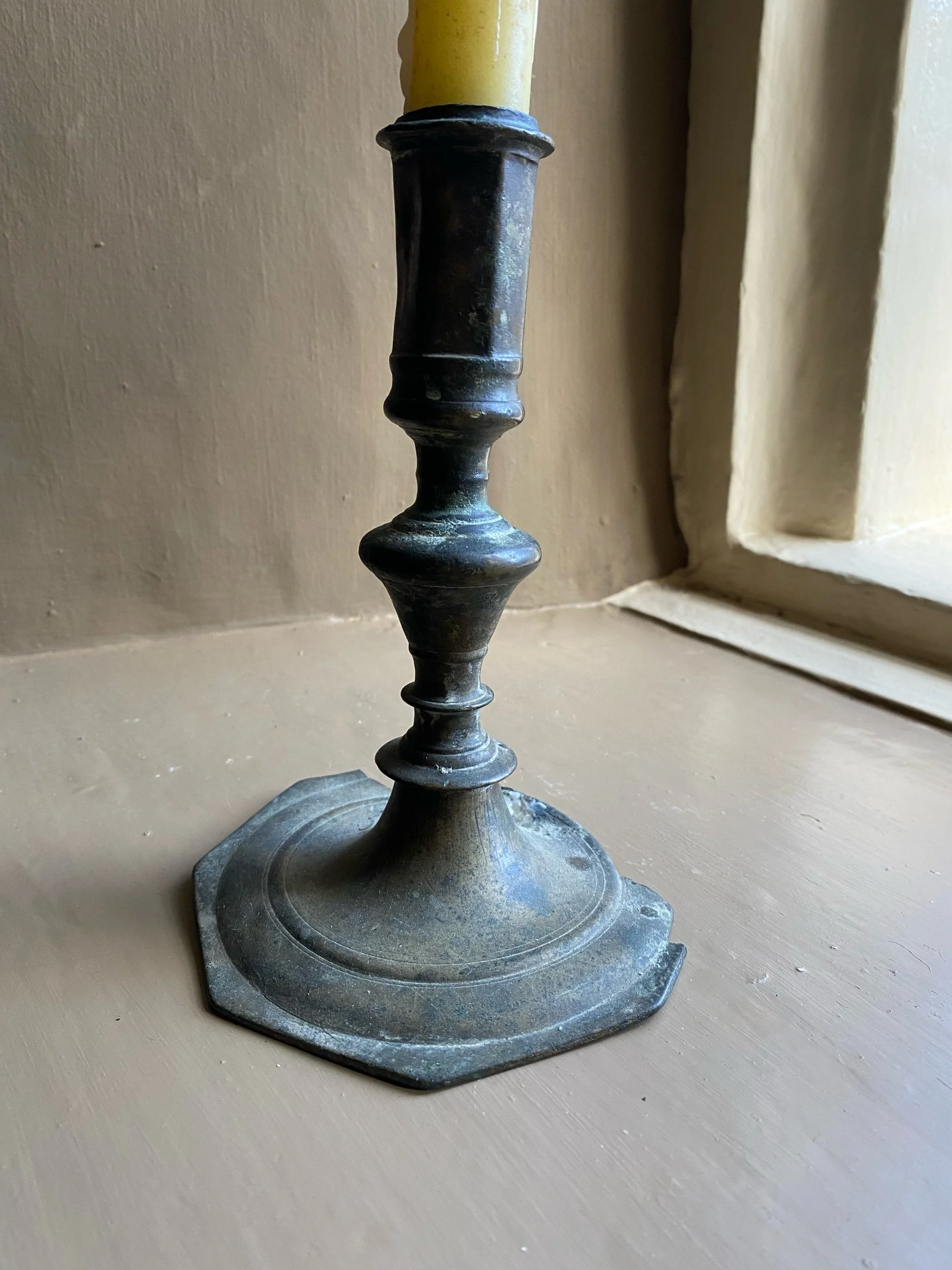 Early Brass Candlestick