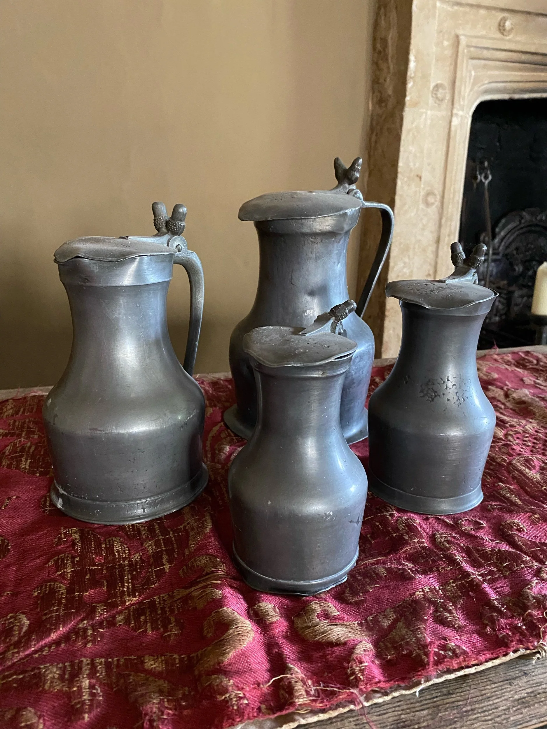 Collection of 4 Pewter Measures