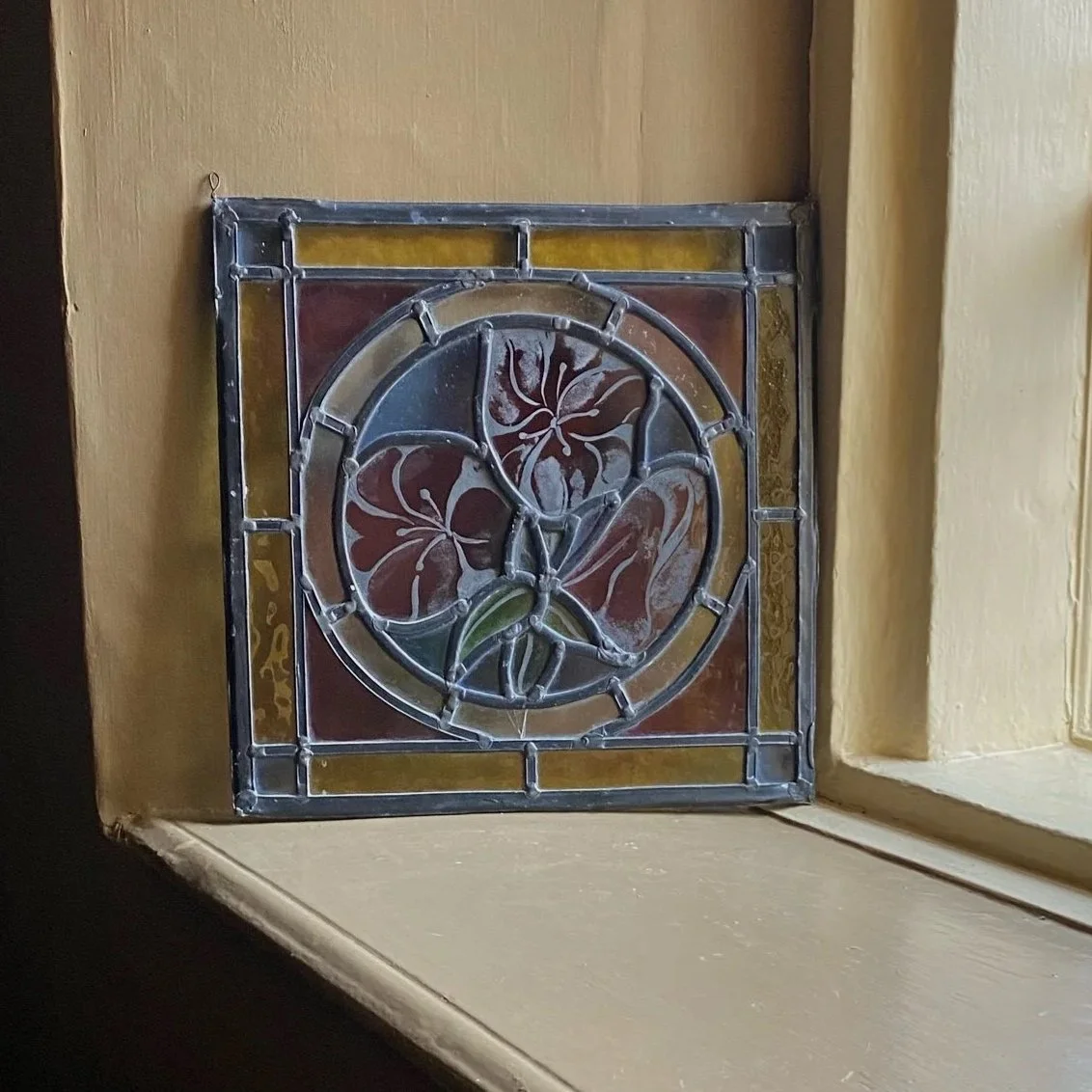 20th Century Stained Glass Window Panel