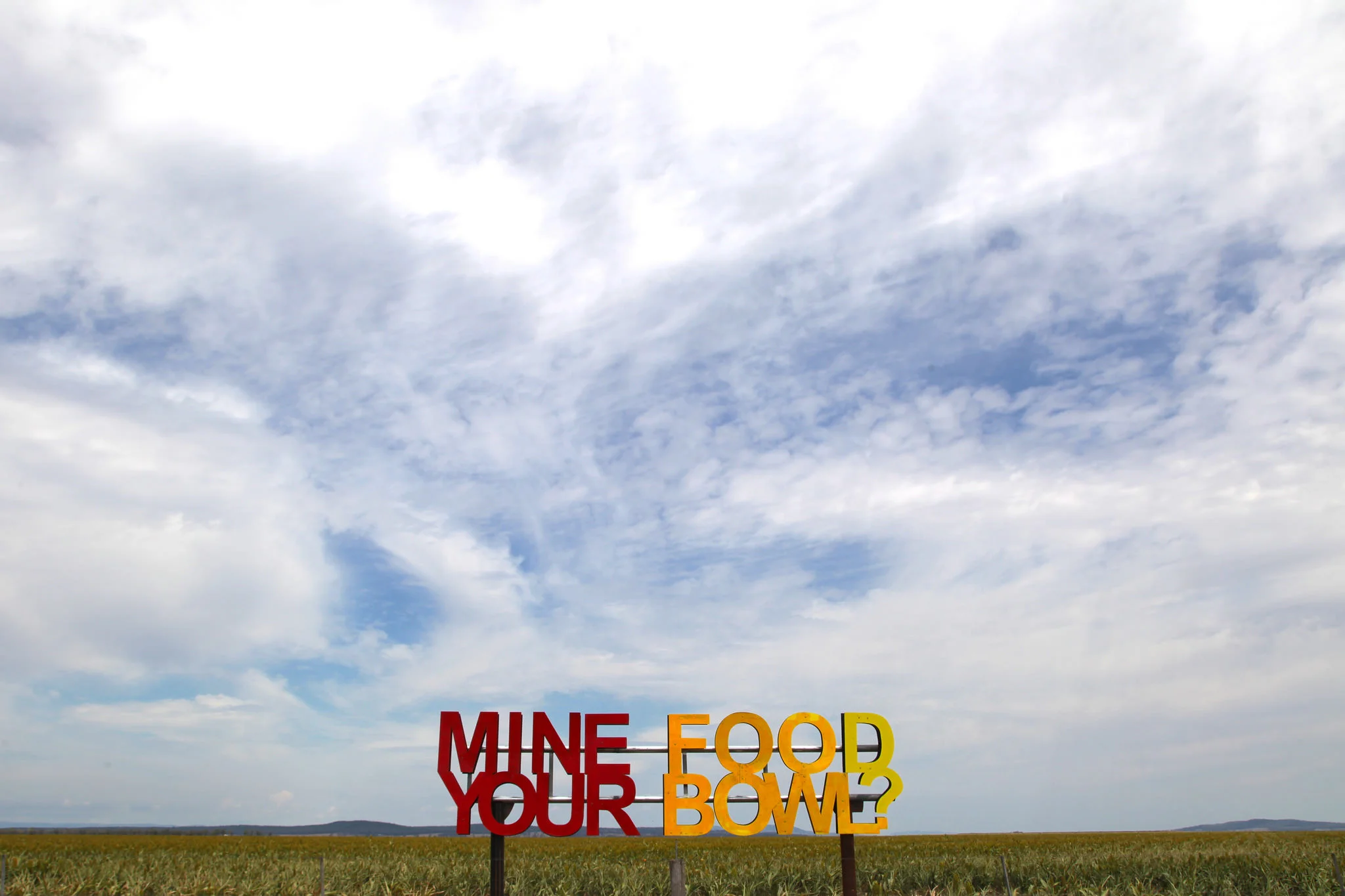 'Mine Your Food Bowl?' art installation at Breeza on the Liverpool Plains.